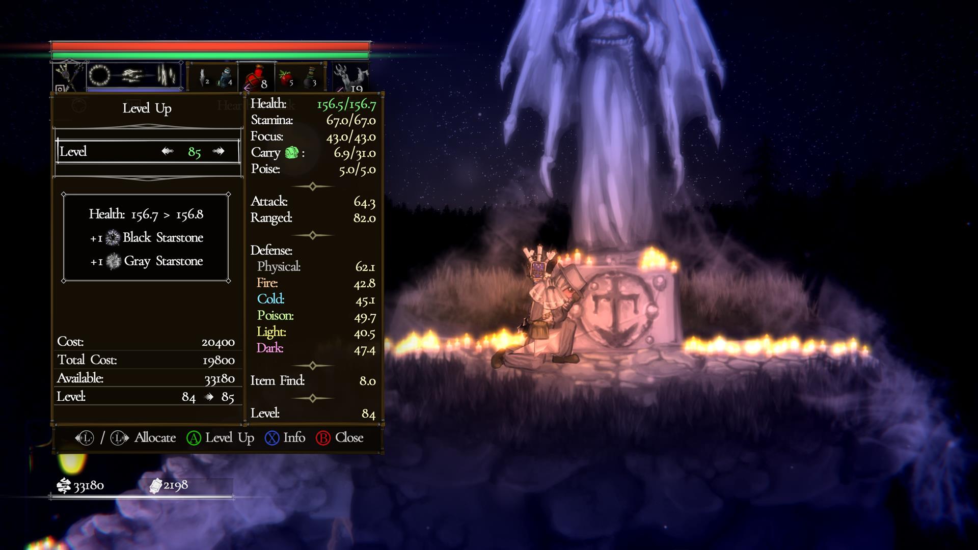 Salt and Sacrifice Leveling guide — XP, skill points, and respecs