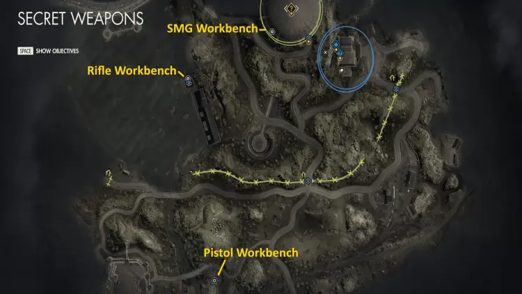 Sniper Elite 5 Secret Weapons Workbench Locations Mission 7 1a