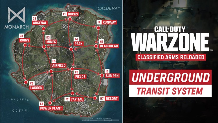 Warzone Pacific Vanguard Season Three Reloaded Update Underground Travel