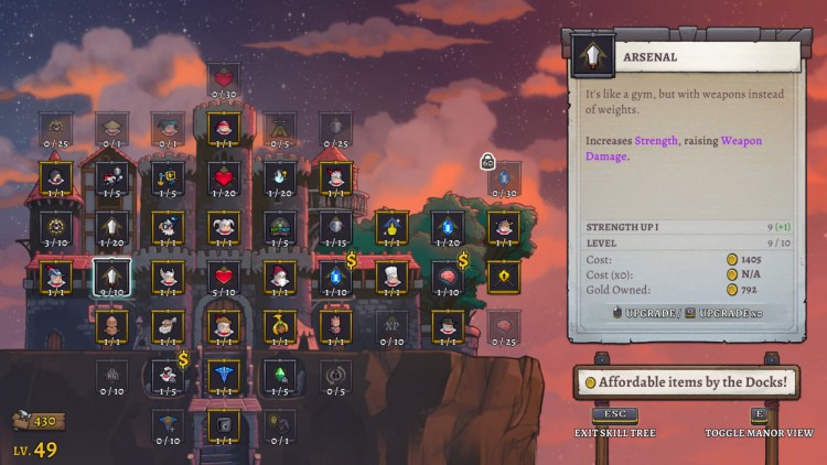 Rogue Legacy 2 Tips Castle Upgrades Arsenal Strength