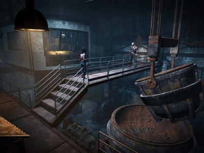 Dead by Daylight Scavengers killer survivor industrial area