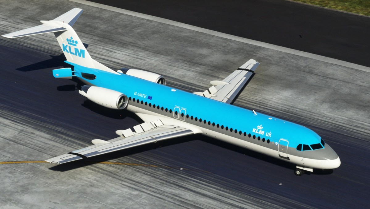 Microsoft Flight Simulator Pc Fokker 100 Exterior Just Flight