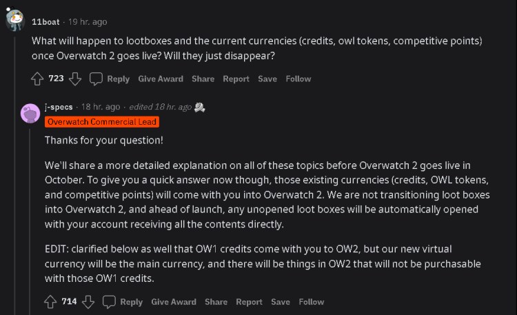 Overwatch 2 Loot Boxes Automatically Open Commercial Lead Reddit Answer