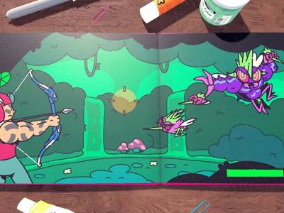 The Plucky Squire game storybook bow and arrow