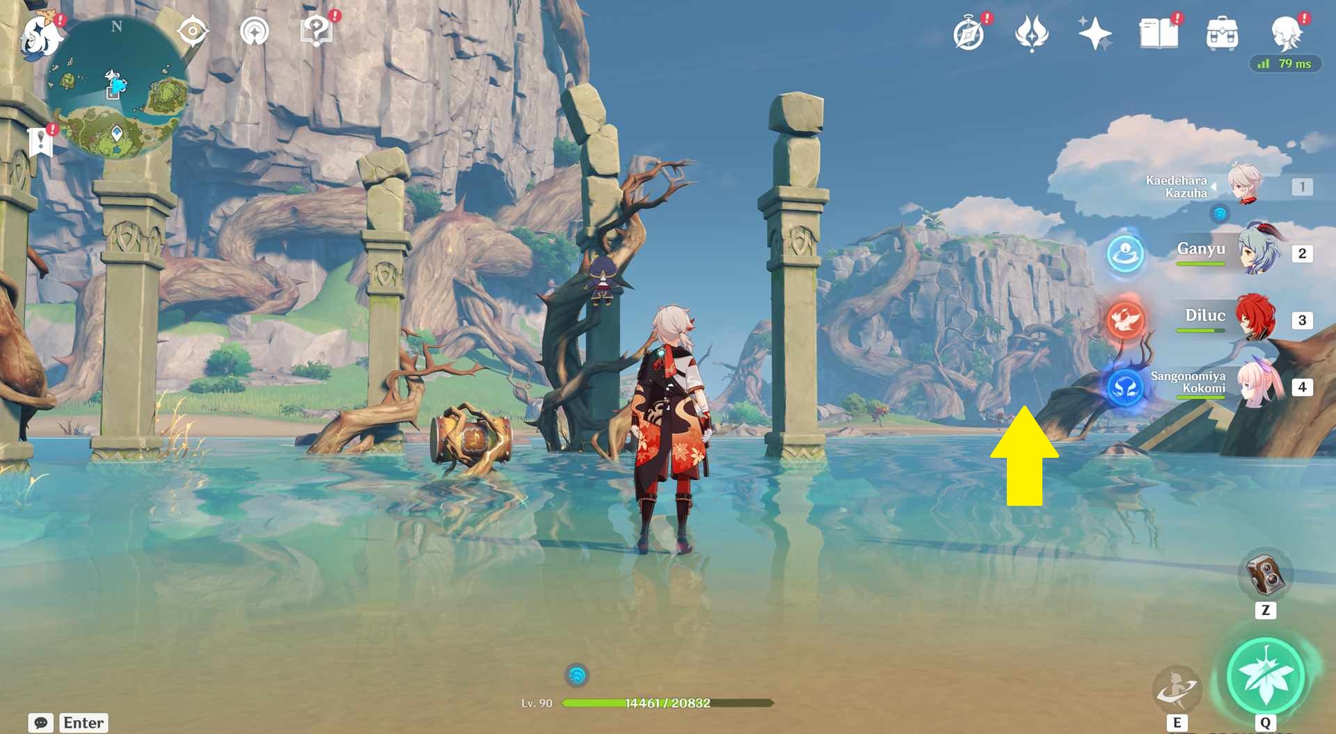 Genshin Impact Broken Isle Phantasmal Conch and Pyro totems guide