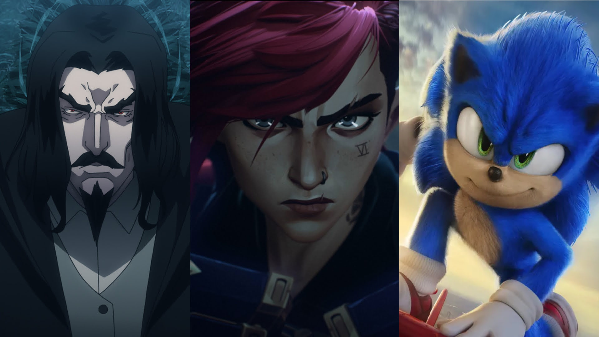Dracula, Vi, And Sonic From Castlevania, Arcane, And Sonic The Hedgehog