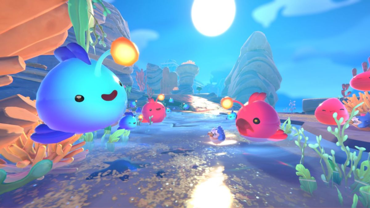 Slime Rancher is a first-person life sim adventure game like Minecrft but with very cute and colorful slime creatures to catch