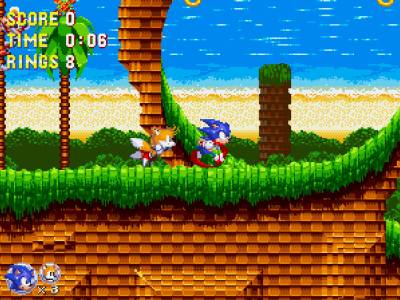 Sonic Triple Trouble remake 16 Bit Tails first level