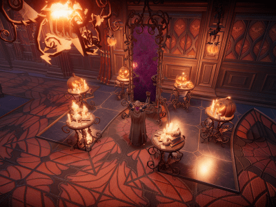 V Rising Halloween castle decorations pumpkins