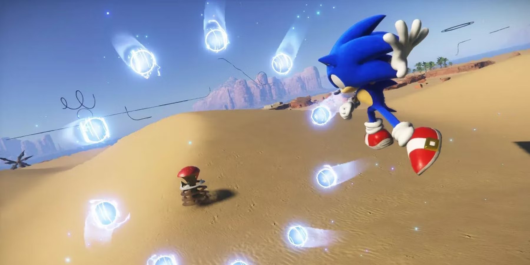 Sonic Frontiers combat trailer Ares Island energy spheres