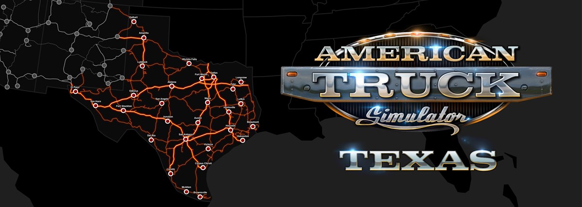 American Truck Simulator Texas Dlc Map (copy)