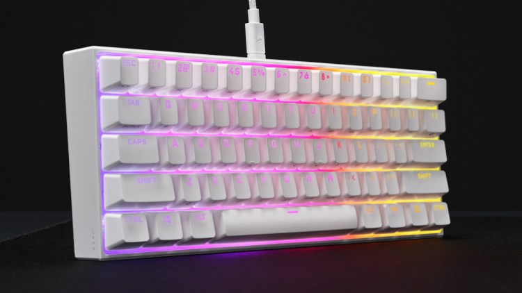 Corsair K65 Rgb white gaming Keyboard