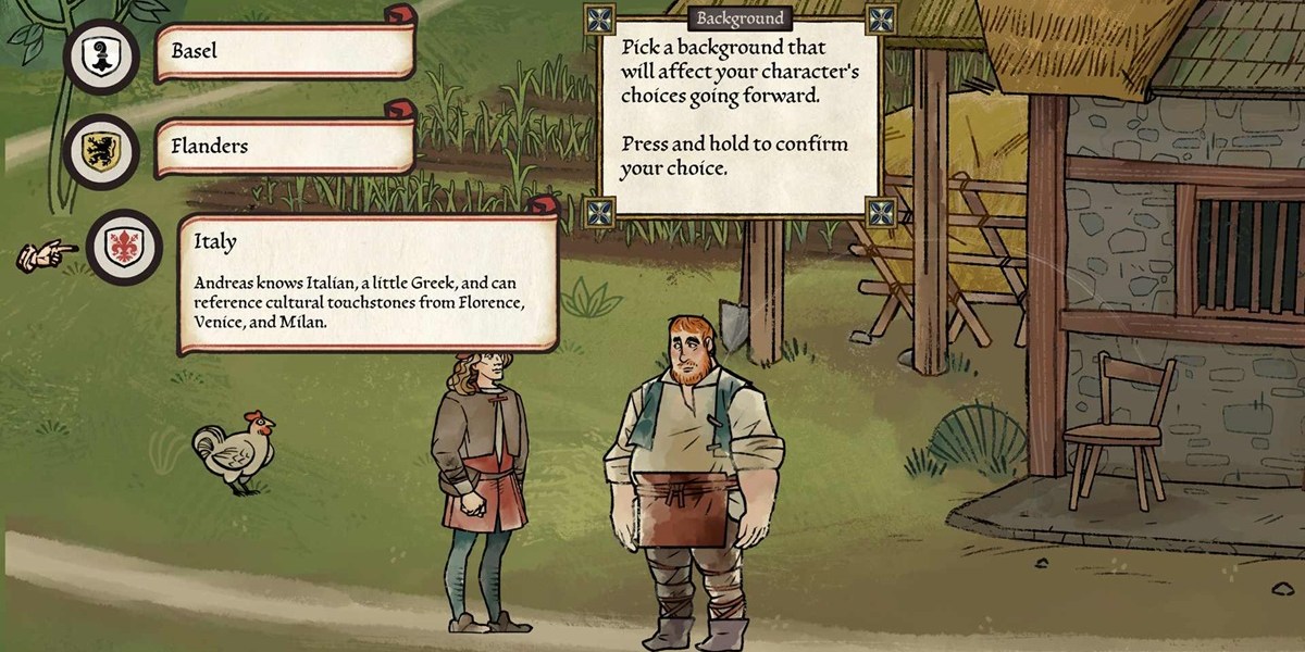 Pentiment Character backgrounds guide