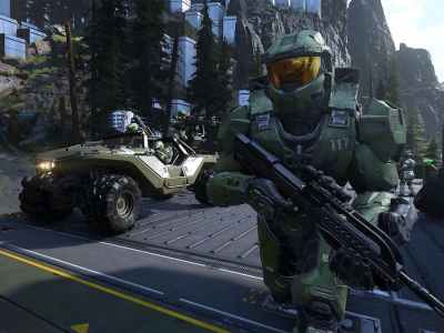 Halo Infinite split-screen Master Chief Spartan