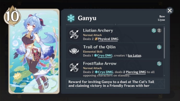 Genshin Impact Genius Invokation Best Character Cards Guide 3