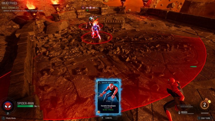 Marvel's Midnight Suns Spider Man Legendary Challenge Wall Crawler Infernal Spider Legendary Card 2