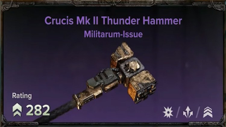 Crucis Mk 2 Thunder Hammer Лучшее оружие Warhammer 40k Darktide
