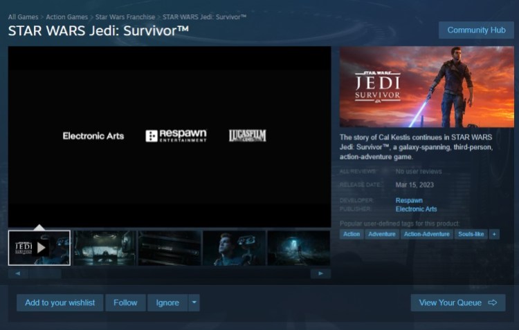 Jedi Survivor Release Date Leak