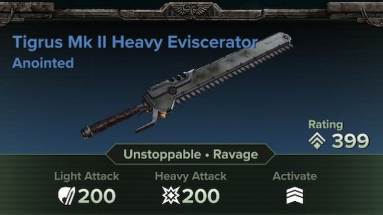 Tigrus Heavy Eviscerator Best Warhammer 40k Darktide Weapons