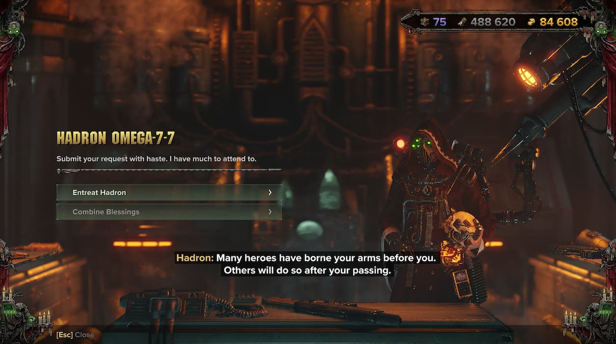 Warhammer 40k Darktide Crafting Hadron Blessings