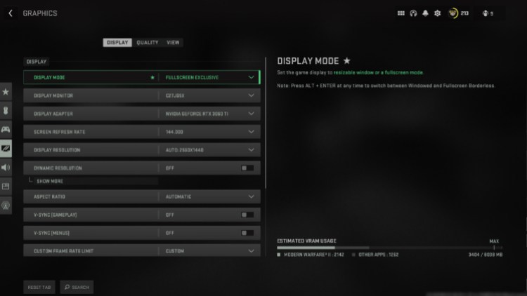 Warzone 2 Best Graphics Display Settings