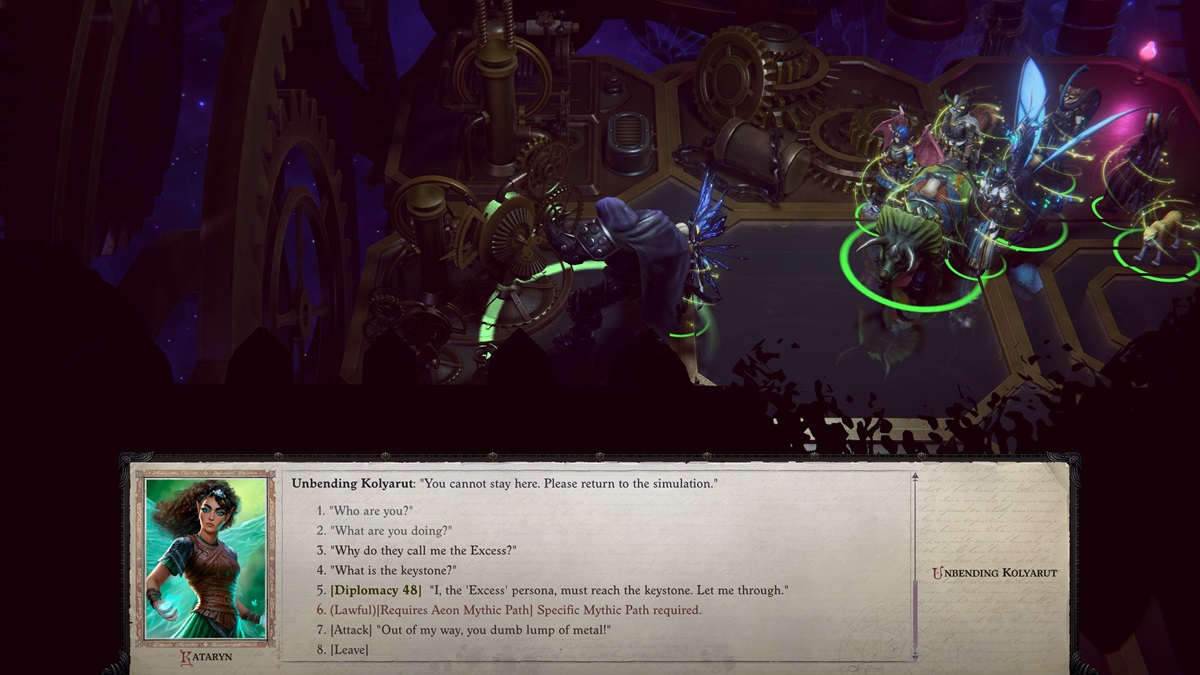 Pathfinder Wrath Of Righteous Inevitable Excess Otro lado del umbral Guía de rompecabezas Amenaza al mundo 1b