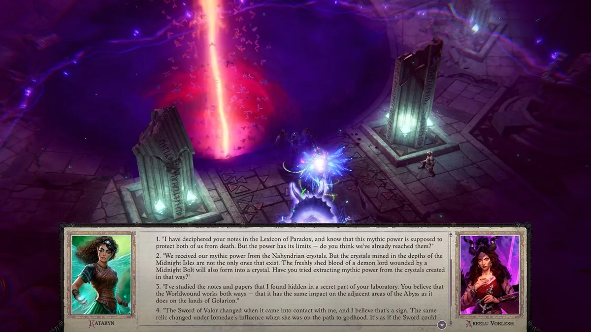 Pathfinder Wrath Of The Righteous Secret Ending Guide Areelu Suture Nahyndrian Crystals Ascension 3b