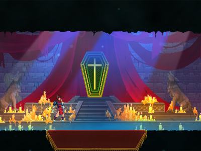 Dead Cells Castlevania Trailer Coffin Cross