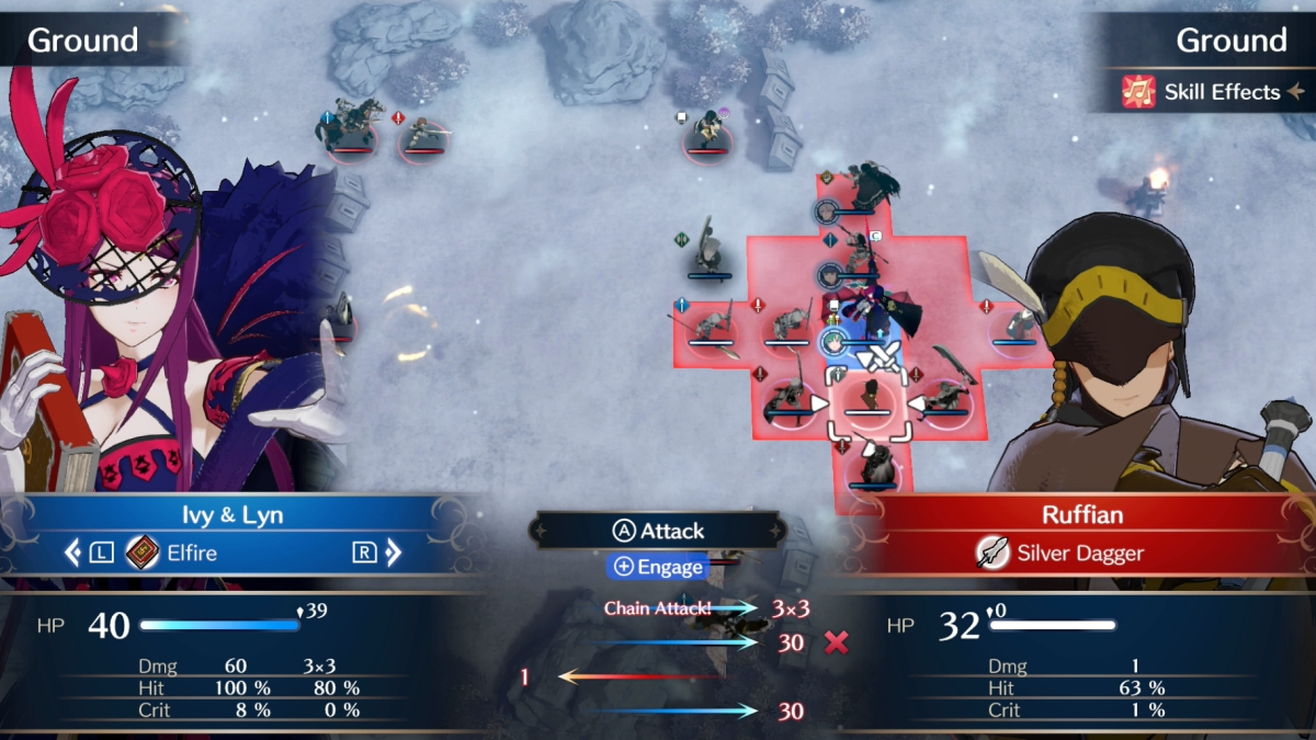 Fire Emblem Engage Chain Attack Battlefield Grid