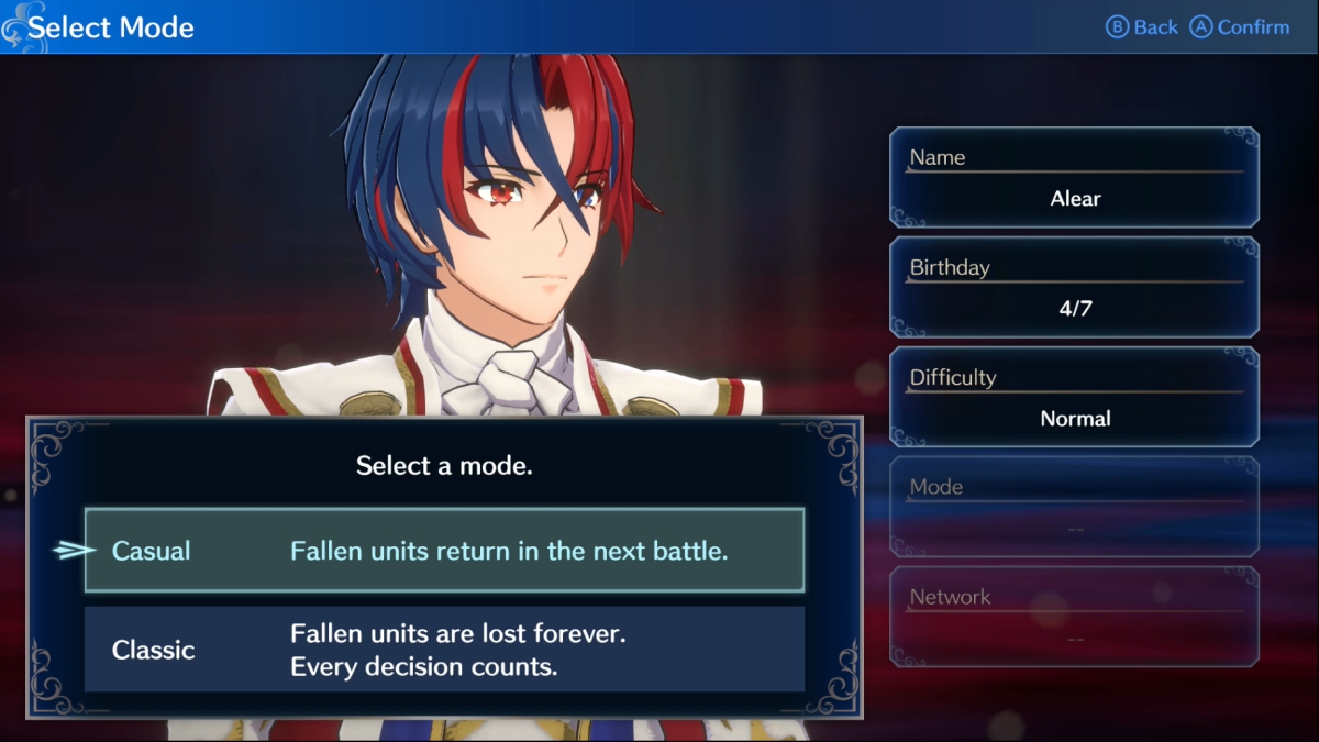 Fire Emblem Engage Play Mode Selection