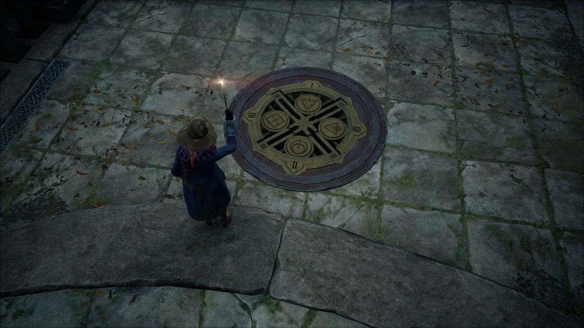 How do you solve the brazier puzzle on the bridge in Hogwarts Legacy?