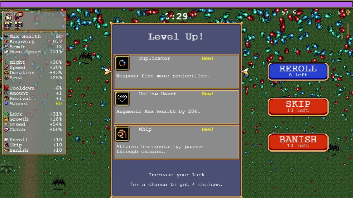 Vampire Survivors Arme Evolution Guide Guide Duplicator