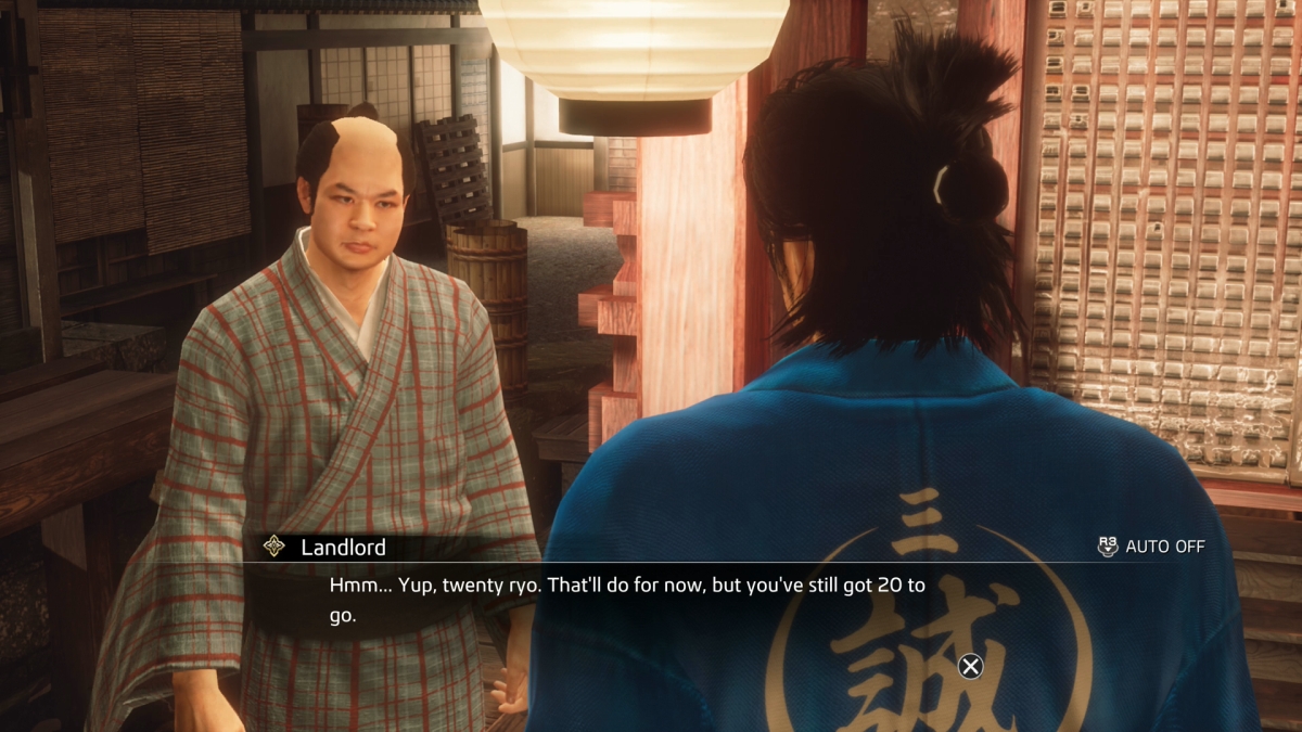 Like A Dragon Ishin Landlord Reminding Ryoma Another Payment Is Due