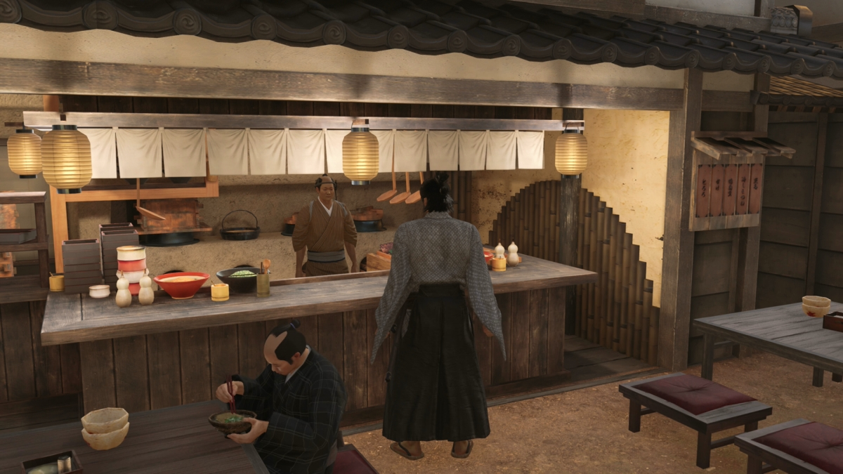 How to unlock the Udon Shop minigame in Like a Dragon: Ishin Umai Udon Shop Front featured