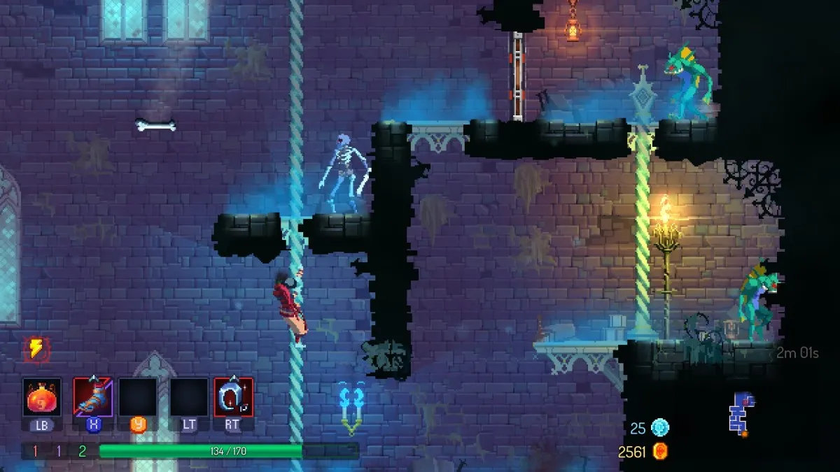 Dead Cells Return To Castlevania How To Use The Cross Bone Thrower