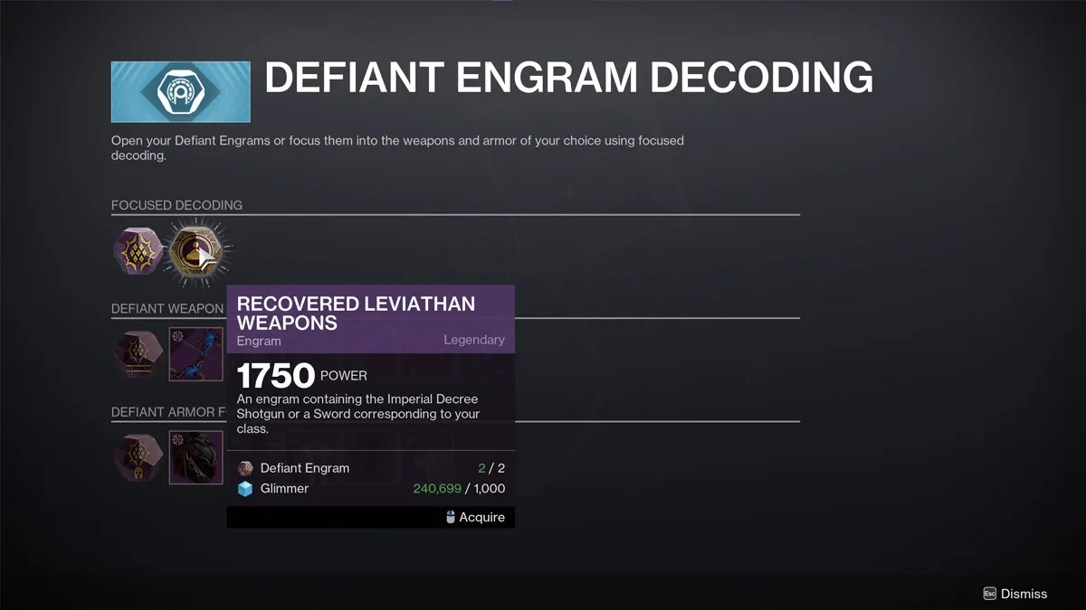 Destiny 2 Decoding Imperial Decree