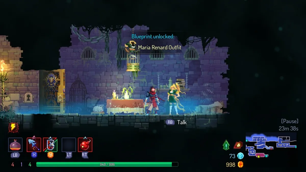 How to unlock Maria's Cat and outfit in Dead Cells: Return to Castlevania DLC blueprint