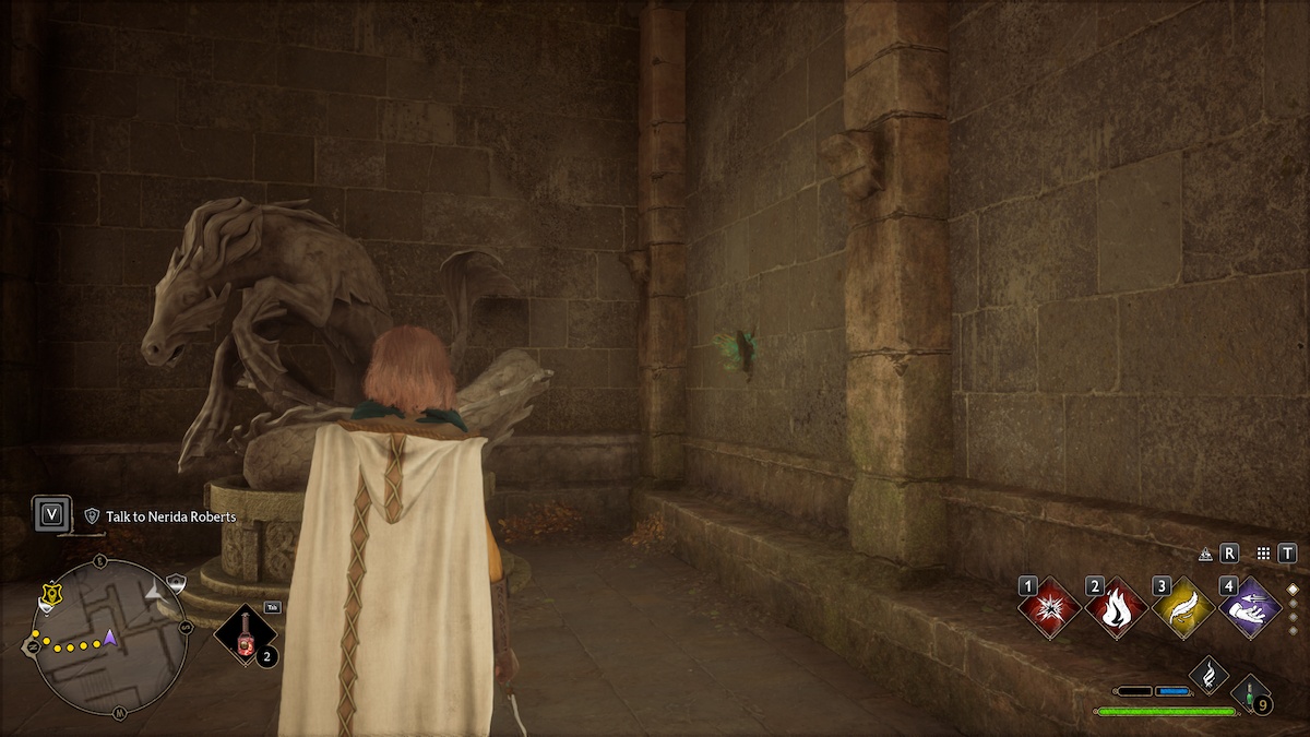 All Moth Mirror Puzzle Locations Hogwarts Legacy Viaduct Courtyard Moth