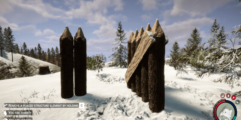Sons Of The Forest how to build a Defensive Wall Gate Featured