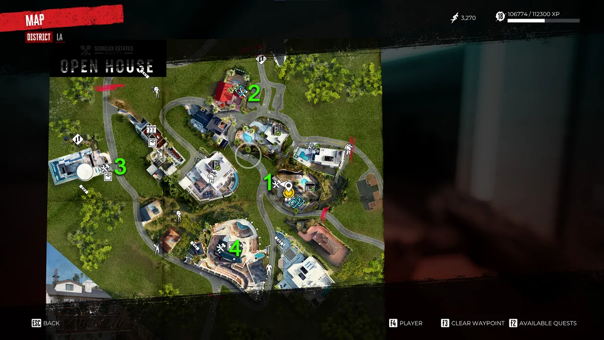 Карта верстака Dead Island 2 в Беверли-Хиллз