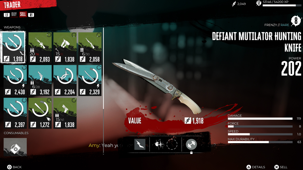 Dead Island 2 Sell Weapons