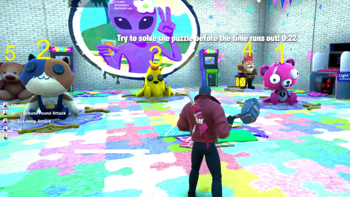 How to solve the purple puzzle room in Fortnite's Lantern Fest Tour