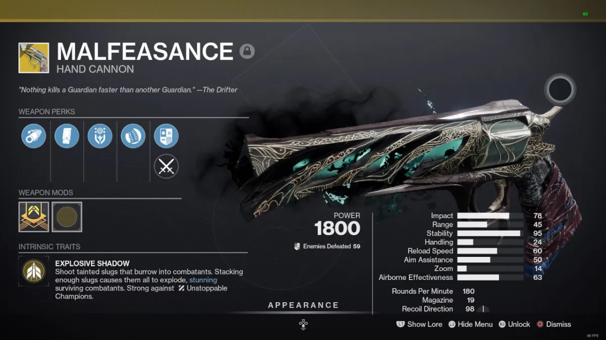 How to get the Malfeasance in Destiny 2