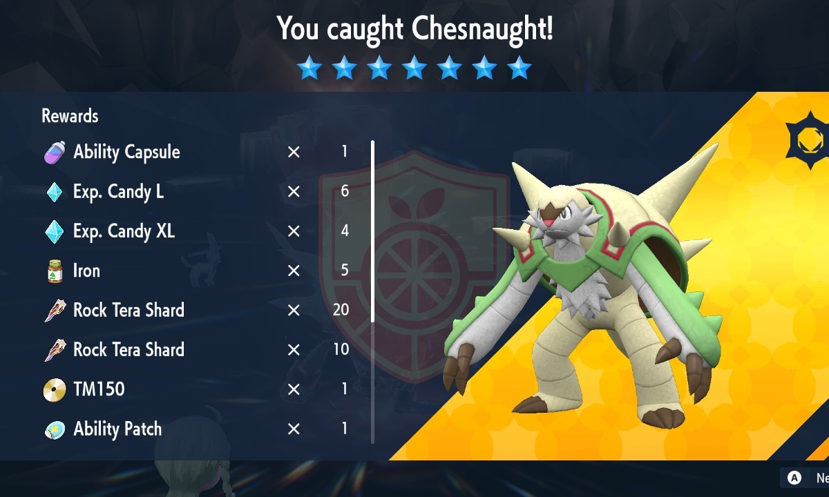 Chesnaught weaknesses and best counters in Pokemon Scarlet and Violet