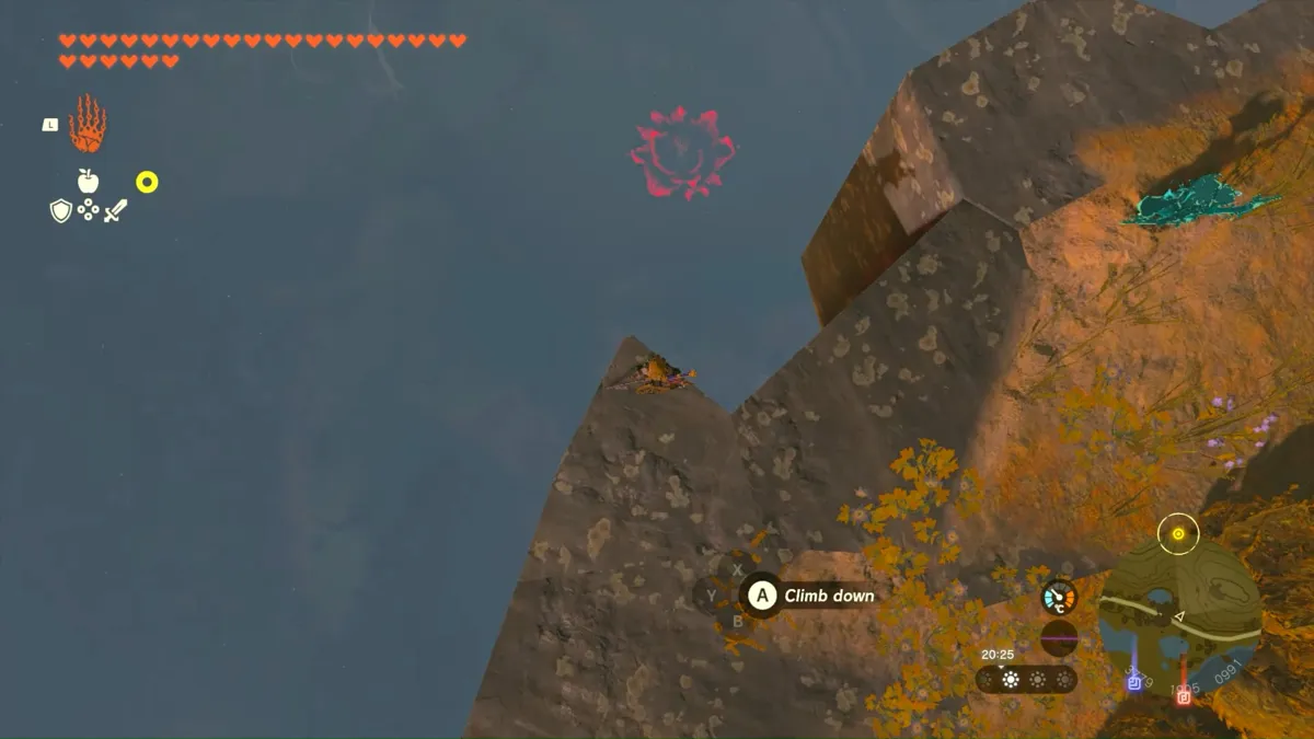Dinraal's Claw Gliding Location