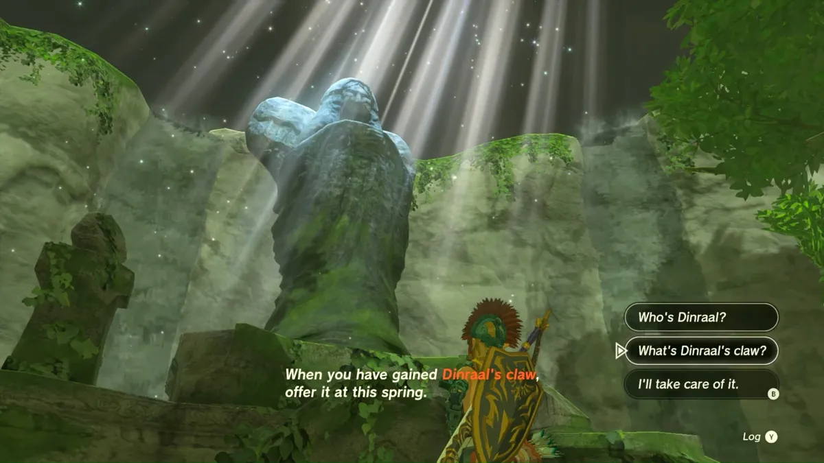 Necesidad de encontrar la garra de Dinraal Zelda Tears Of The Kingdom (totk)