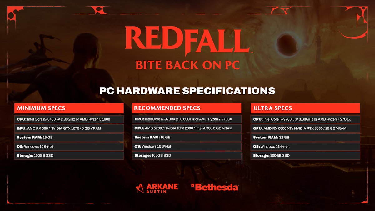 Redfall will Only Have a 30fps “Quality” Mode on Xbox at Launch, 60fps will  be Added Later
