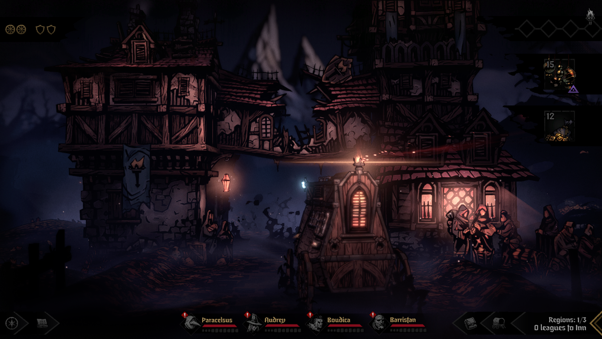 leave the Inn in Darkest Dungeon 2