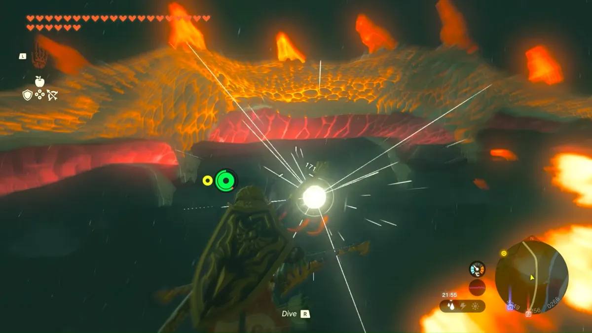 Shooting Dinraal's Claw Zelda Tears Of The Kingdom (totk)