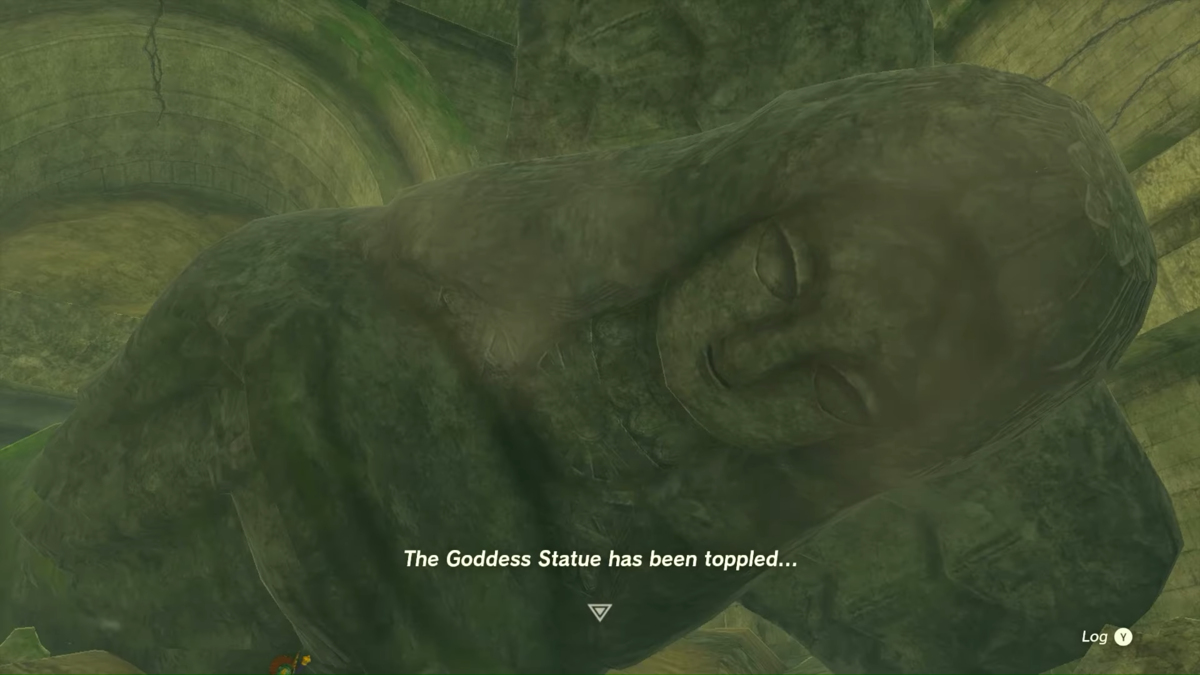 Estatua de la diosa madre derribada Zelda Tears Of The Kingdom (totk)